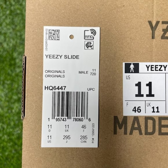 Yeezy Slide Green Glow Second Release Size 11 - Picture 7 of 7